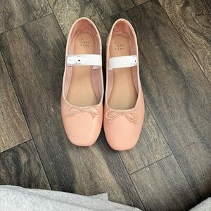 Light Pink Flats with Delicate Bow